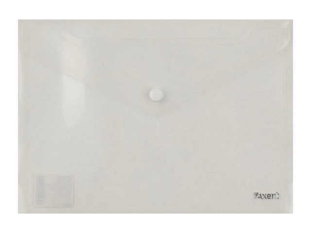 Папка конверт на кнопке А4 Axent Delta белая прозрачная 1402-27-А