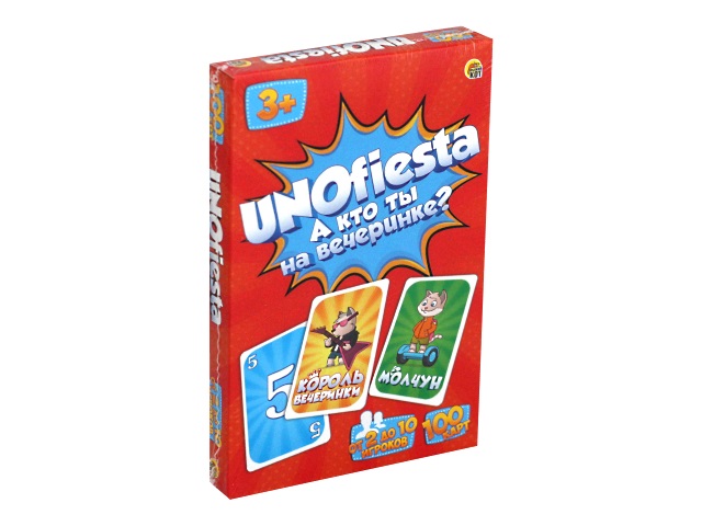 Настольная карточная игра UNOfiesta 100 карт Рыжий кот ИН-6336