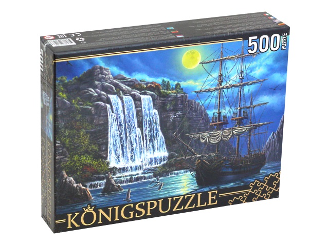 Пазлы  500 деталей Konigspuzzle Ночной парусник ХП500-8047