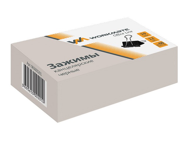 Биндеры набор 12 шт. WM 19мм черные 065001101