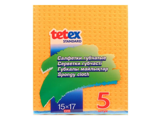 Салфетки губчатые 5 шт. 15*17 см Tetex 02-04-0165
