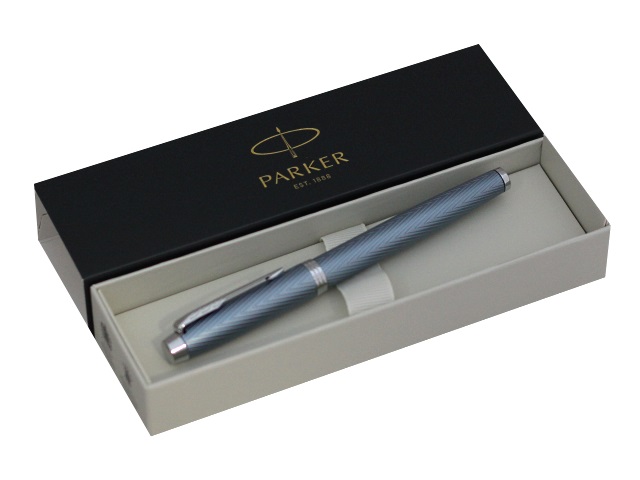 Ручка Parker роллер IM Premium Т318 черная 0.5мм серо-голубой корпус 2143648