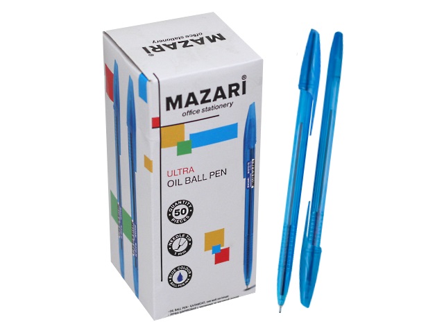 Ручка масляная Mazari Ultra синяя 1мм M-5712-70