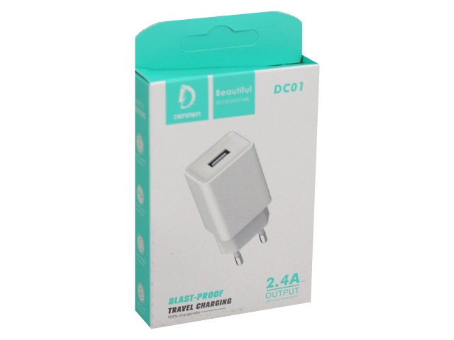 Зарядное устройство для USB 2.4А Denmen DC01