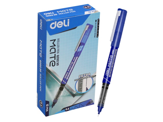 Ручка роллер Deli Mate синяя 0.5мм Q20230