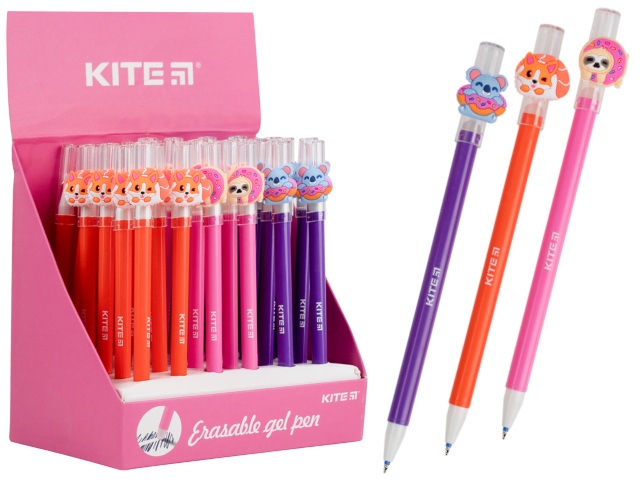 Ручка пиши-стирай Kite Sweet гелевая синяя 0.5мм K21-351