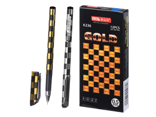 Ручка гелевая Basir Gold черная 0.5мм K236ч