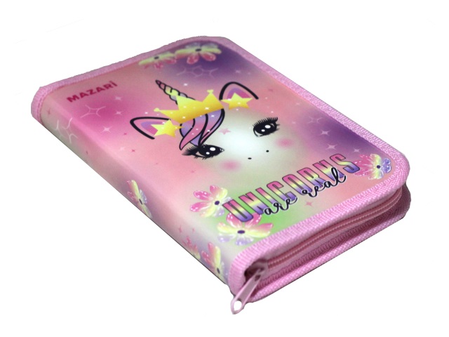 Пенал на молнии 1 отделение Mazari Unicorns Are Real M-16411