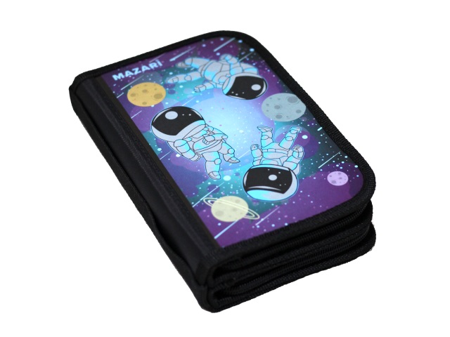 Пенал на молнии 2 отделения 1 отворот Mazari Space M-16424