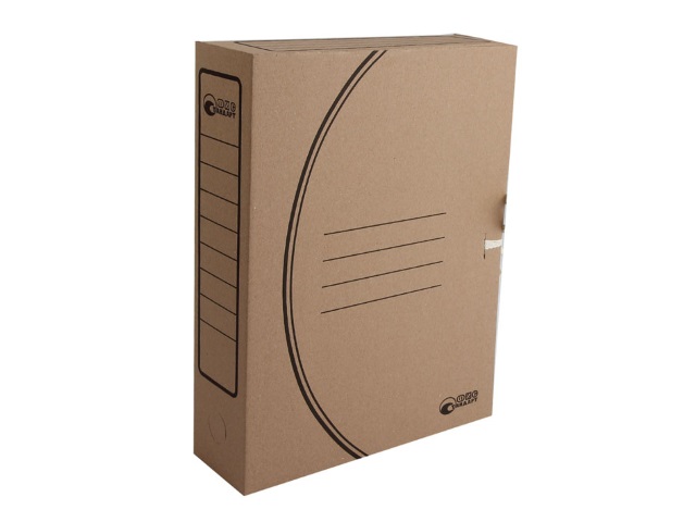 Короб архивный картон А4 32*25.5*7.5см на завязках ОфисСтандарт коричневый 197374