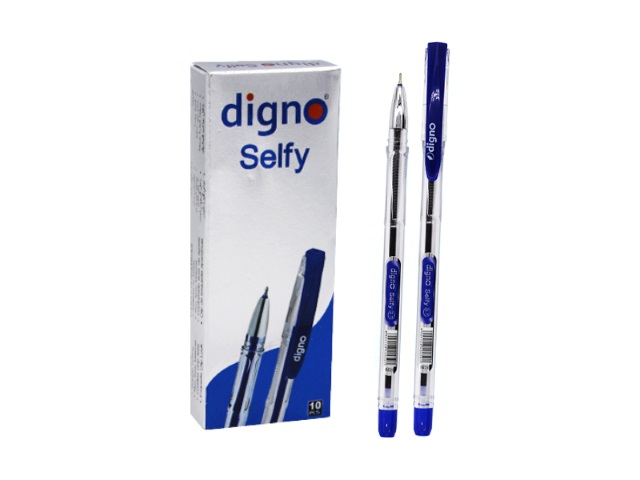 Ручка масляная Digno Selfy синяя 0.7мм DG-10115