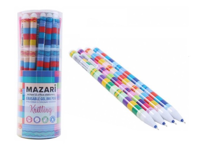Ручка пиши-стирай Mazari Knitting гелевая синяя 0.5мм M-5429-70
