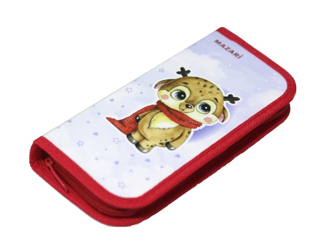 Пенал на молнии 1 отделение Mazari Deer M-16419