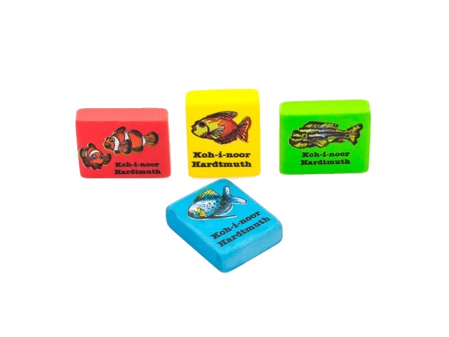 Ластик Koh-I-Noor Animals прямоугольный цветной 35.5*28.5*10мм 6200005001KK