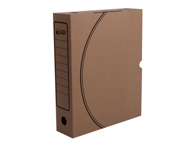Короб архивный картон А4 32*25.5*7.5см с клапаном без завязок ОфисСтандарт коричневый 162046