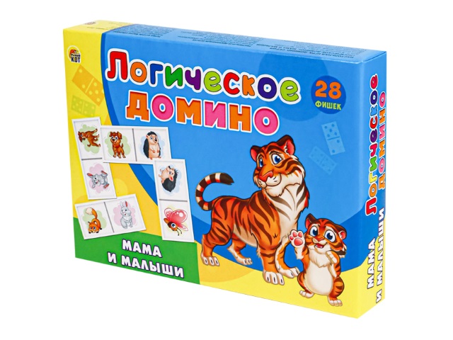 Домино логическое Рыжий кот Мамы и малыши ИН-7476