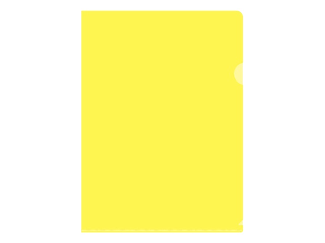 Уголок А4 180мкм Бюрократ Double Neon желтый DNECYEL
