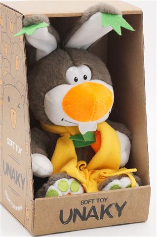 Мягкая игрушка Кролик Топ малый в желтом шарфе 0795018-67K