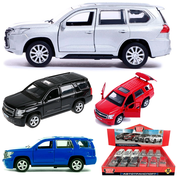 Машина металл Технопарк Chevrolet Tahoe/Lexus LX570 12см TAHOELX570-12DB12-MIX