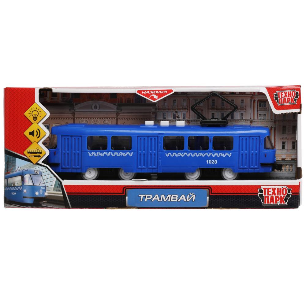 Машина инерционная Технопарк Трамвай Метрополитен 21см синий TRAMOLD-22PLMOS-BU