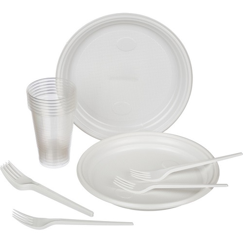 Набор пластиковой посуды на 6 персон Upakmarket
