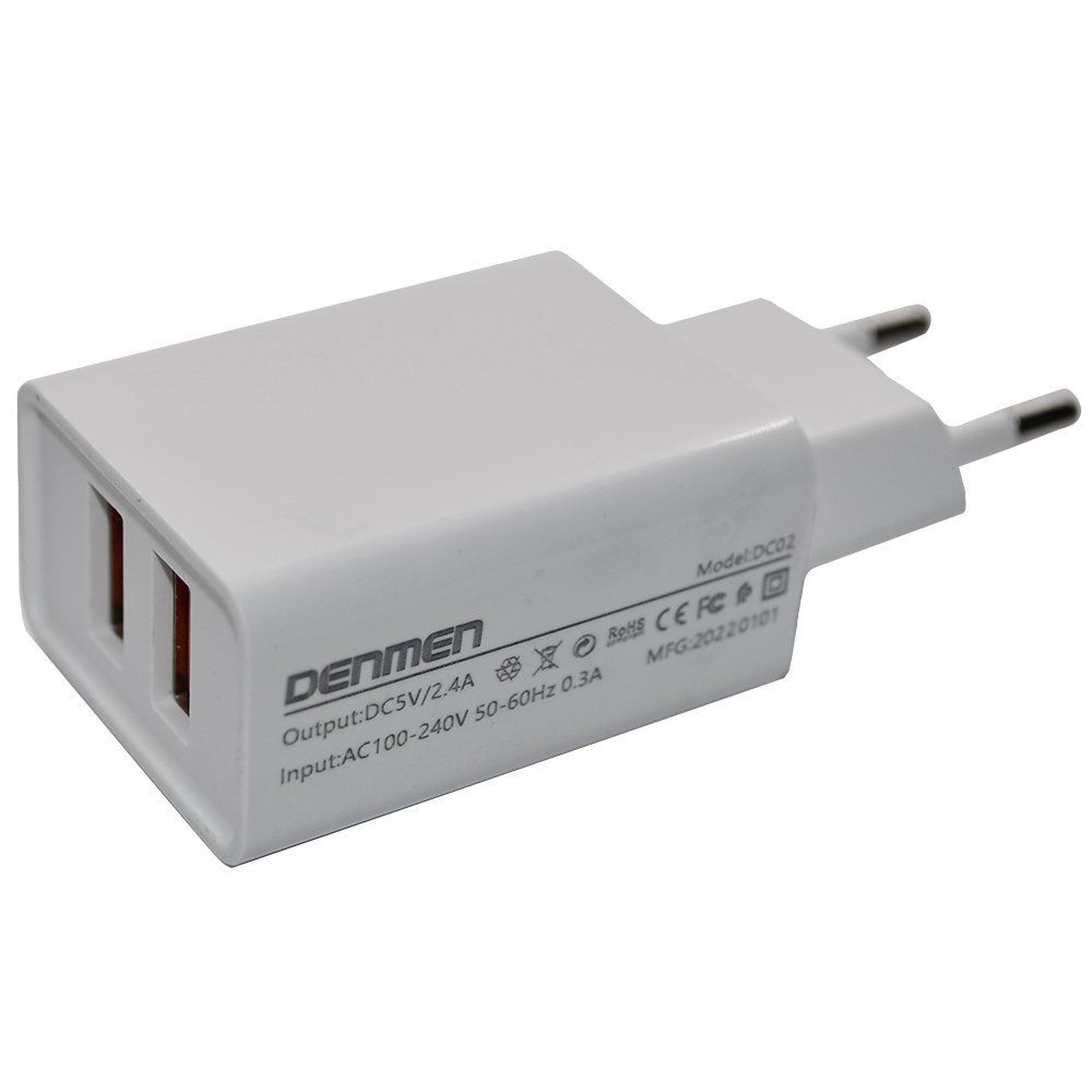 Зарядное устройство для USB 2.4А Denmen DC02