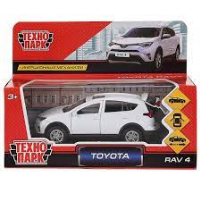 Машина металл TOYOTA RAV4 СПОРТ длина 12 см. двери. багаж. инерц. кор. Технопарк RAV4-S