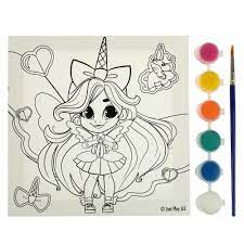 Набор д/тв-ва Hairdorable холст для росписи 15*15 см MultiArt в кор.48шт