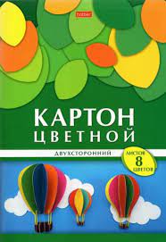 Картон цветной А4  10л 8цв WM Воздушные шары 15-2092
