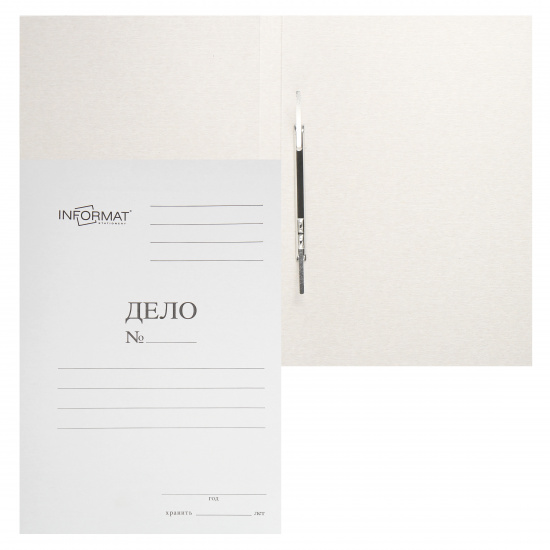 Скоросшиватель картон А4 Дело 440-450 г/м2 мелованный LP4045W