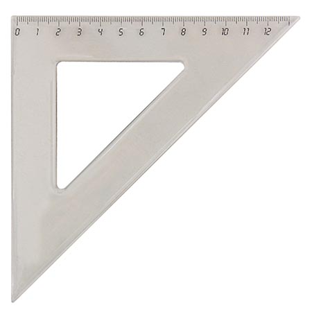 Треугольник 12 см 180* Prof Press прозрачный тонированный Л-6205