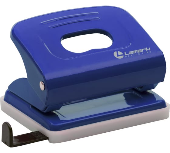 Дырокол Lamark Mettallic 20л с линейкой синий PN0149-BL