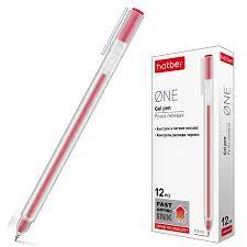 Ручка гелевая Hatber One красная 0.5мм GP_058630