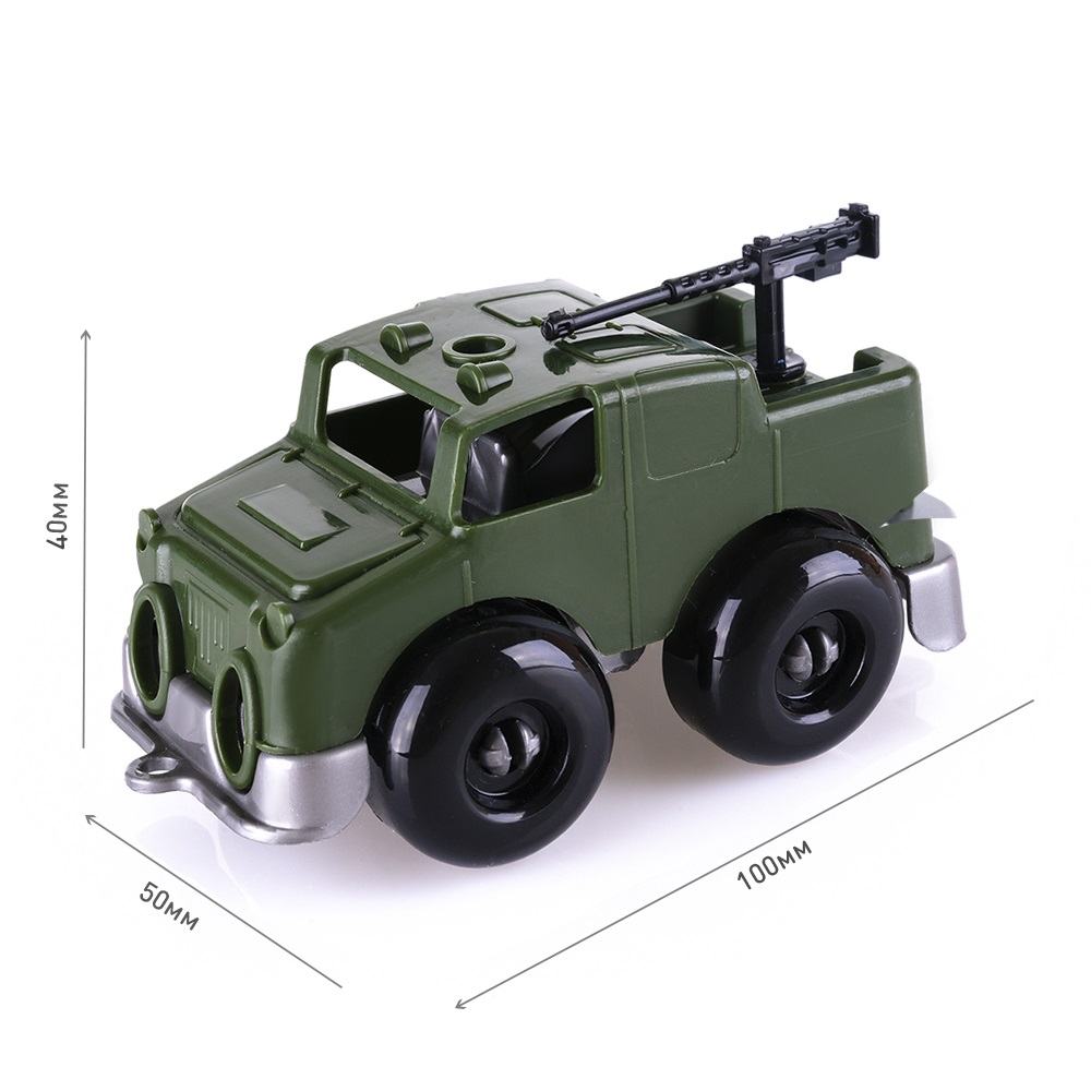 Машинка джип "Вжух на войнушке" 10 см КНОПА 1/15