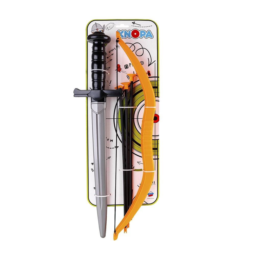 Набор оружия "Забияка" меч. лук. 3 стрелы КНОПА 1/10