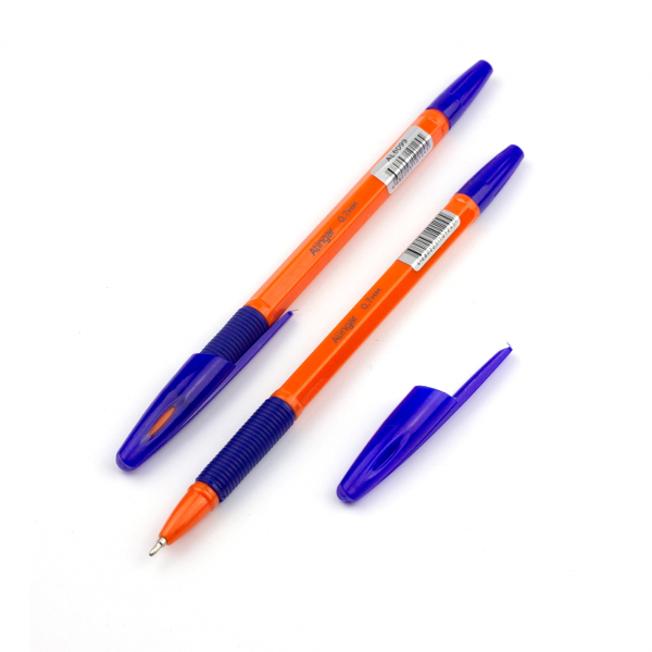 Ручка шариковая Alingar синяя 0.7мм желтый корпус