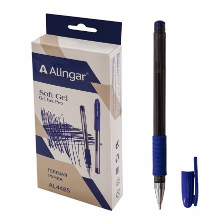 Ручка гелевая Alingar синяя 0.5мм  gel soft AL4485/12