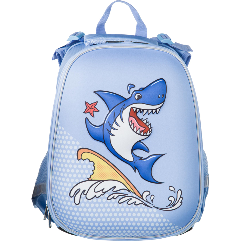 Ранец школьный 3D Funny shark. 2 отд 390x290x150 мм 1712619