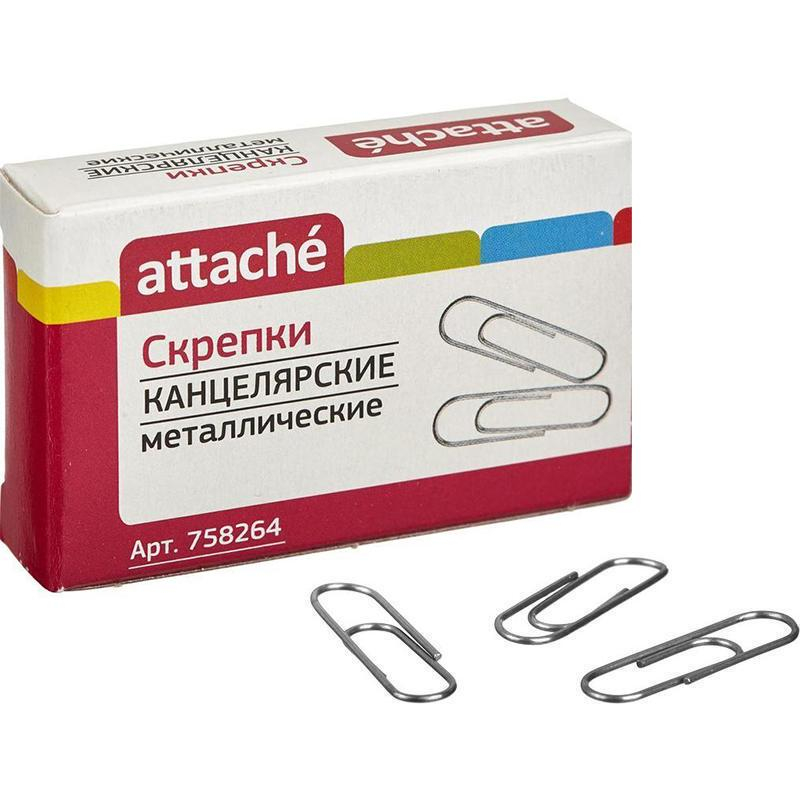 Скрепки 28мм 100шт Attache без покрытия 758264/120
