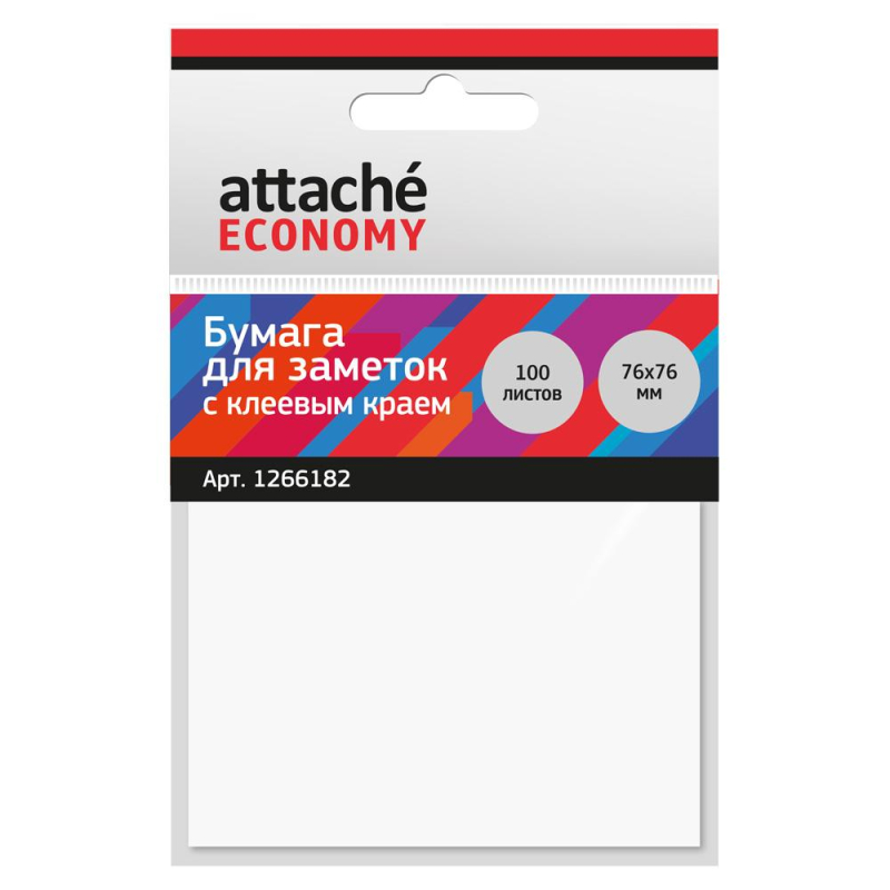 Стикеры Attache 76*76мм 100л белые 1266182