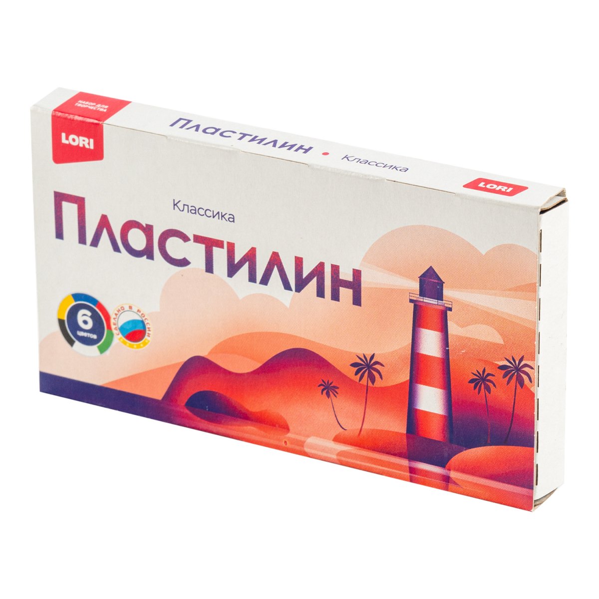 Пластилин КЛАССИКА 6 цв. 20 гр. пенал Плк-013