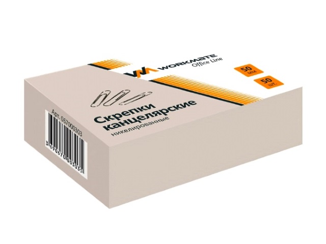 Скрепки 50мм  50шт WM оцинкованные 067000306