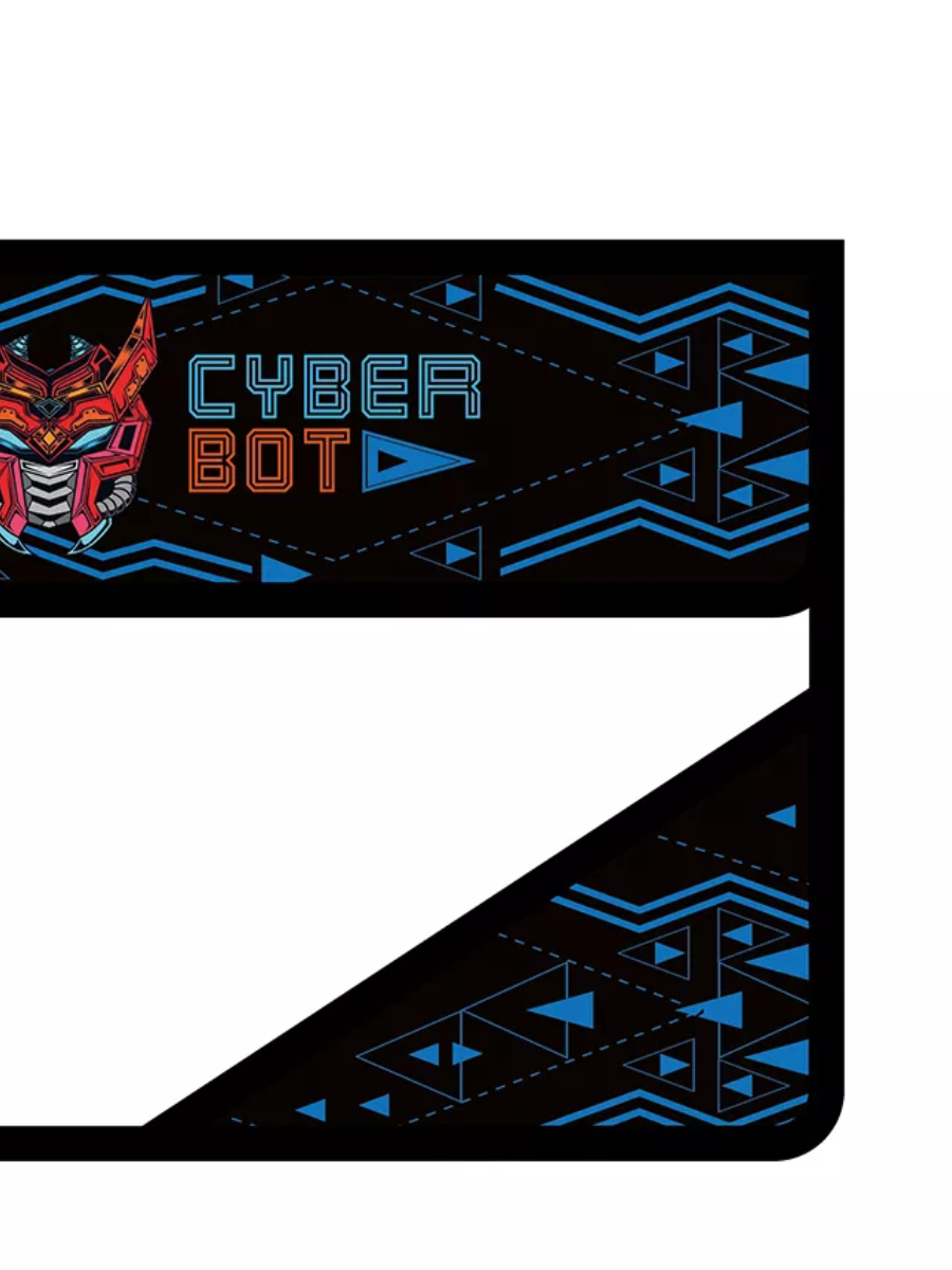 Папка для тетрадей А5 пластик на липучке 2 секции клапан + уголок Cyber Bot 230/190/50 ПМ-А5-36