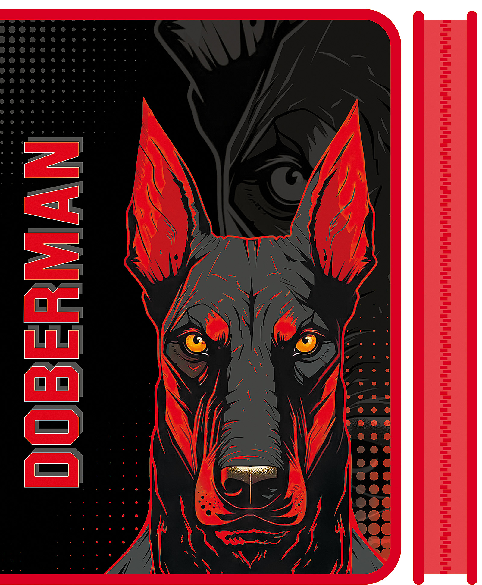Папка для труда А4 молния вокруг. пластик DOBERMAN ПТР-5