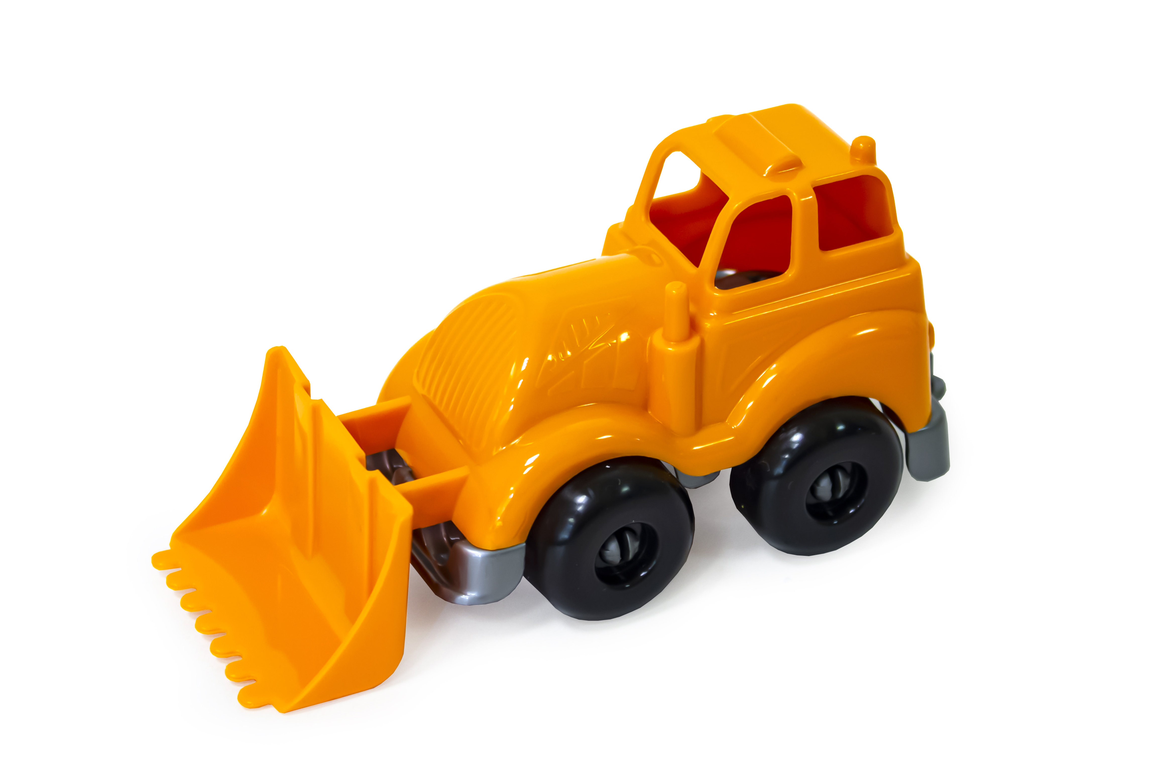 Игрушка пластмассовая машинка бульдозер  "Вжух на стройке" 10 см КНОПА 1/20 86277