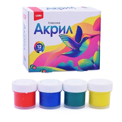 Краски акриловые КЛАССИКА. 12 цв. по 15 мл Акрк-006/15