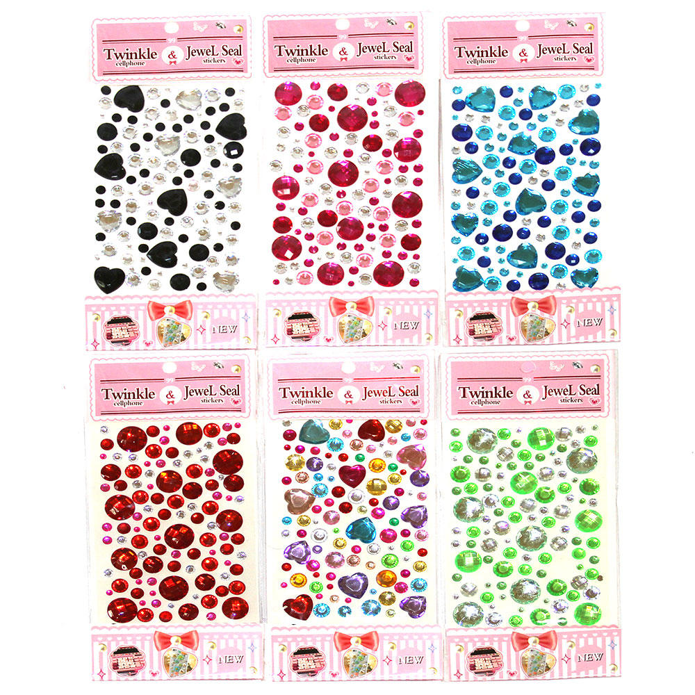 Наклейки Стразы на блистере jewel seal