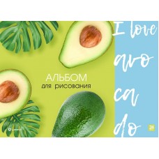 Альбом 24л А4 Lamark на склейке love avocado 100 г/м2 LAMARK40499