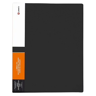 Папка 2 кольца А4 Lamark 32мм d=25мм 0.60 мм черная RF0168-BK/4