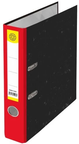 Регистратор  А4/50 Dolche Costo черный мрамор. красный корешок